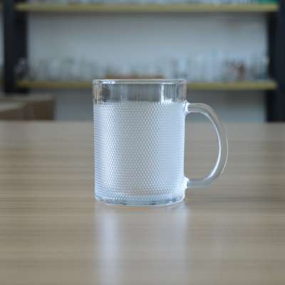 High quality 300ml glass mug for coffee/milk/tea