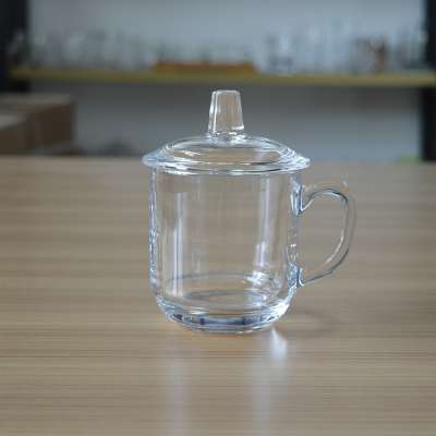 Classic Chinese style  tea glass mug with glass lid