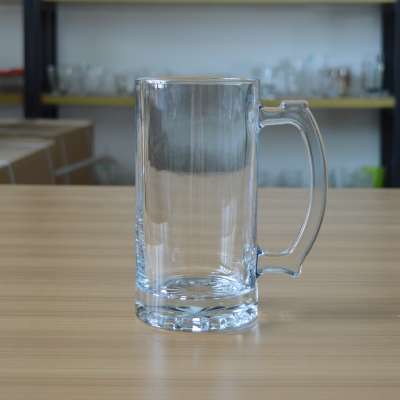 Wholesale large volume straight beer glass mug beer tankard with 750ml volume