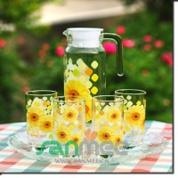 7pcs drink glass set 1L glass jug tableware water glass