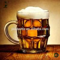 Classic glass beer mug with handle