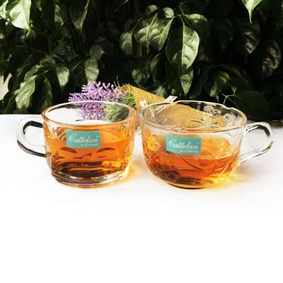 clear tea coffee glass cups set with saucer cup mugs glassware 180ml