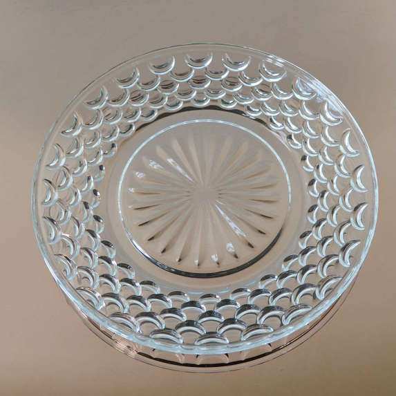 vegetable basket clear glass fruit plate middle size type