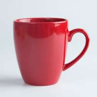 wholesale 16oz red coffee stoneware mug W0451