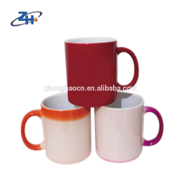 High quality solid red color magic ceramic mug