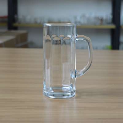 Classic lead free beer glass mug glass mug with handle for beer